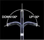 简单的单手操作 Wide Short-Scale Angulation Range of 100° Up and Down