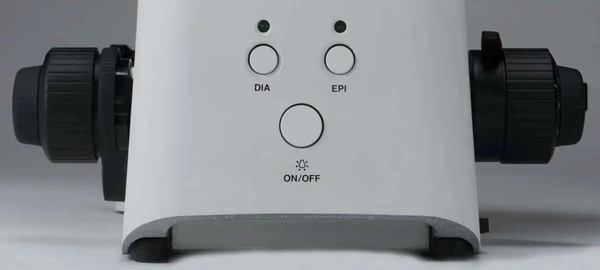 Diascopic/Epi-fluorescence switching controls