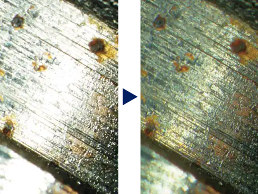 借助HDR,可以清晰地暴露处在黑暗和明亮区域的部分(样品:喷油器灯泡)