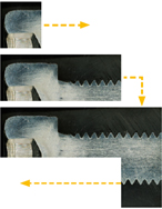 The full condition of metal flow can be seen.