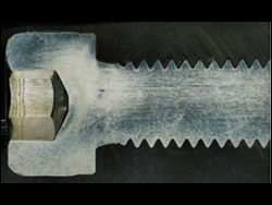 The full condition of metal flow can be seen.